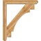 Ekena Millwork Merced Craftsman Rough Sawn Bracket w/ Offset Brace, Western Red Cedar, 6"W x 38"D x 44"H BKT0604X38X44MRC04RWR - alternate 4
